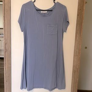 Dusty Blue Tshirt dress